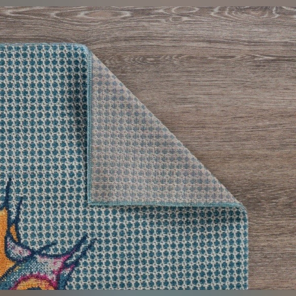 Tropical Seahorse Rug Multi Colored Indoor/Outdoor 36" X 12" - Picture 3 of 5